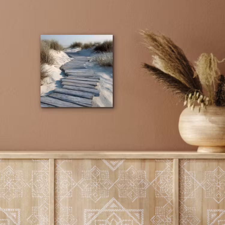 Pad - Planken - Duinen - Gras aluminium wit klein -sfeer4
