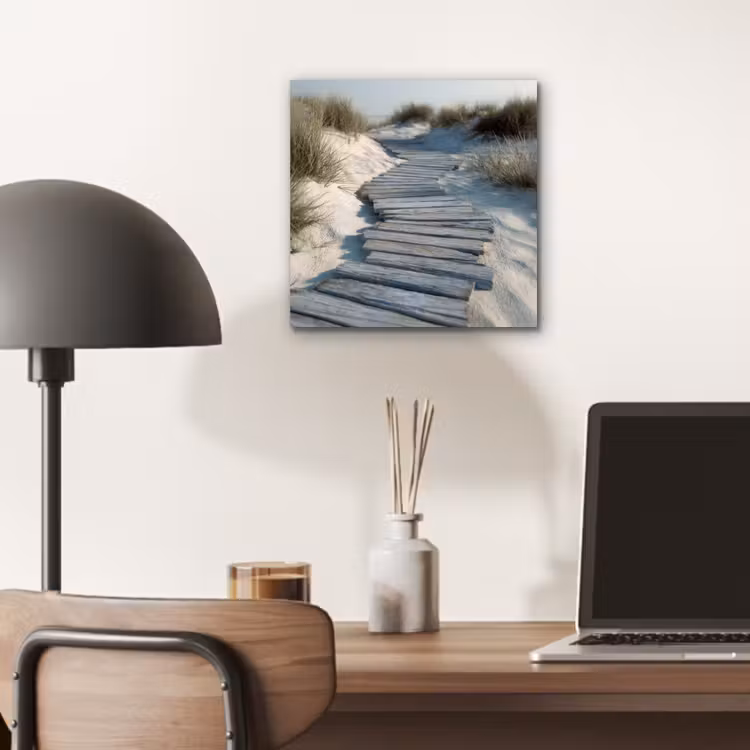 Pad - Planken - Duinen - Gras aluminium wit klein -sfeer5