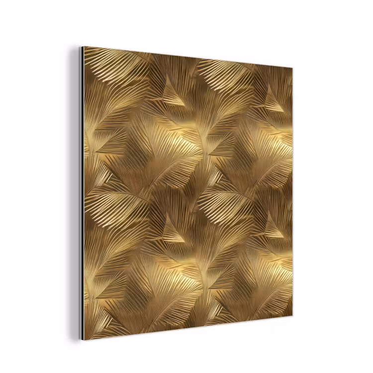 Palm - Waaier - Goud aluminium wit klein 46 -3d