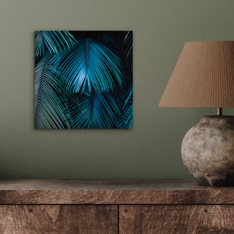 Palmblad - Tropisch - Natuur - Jungle aluminium wit klein -sfeer2