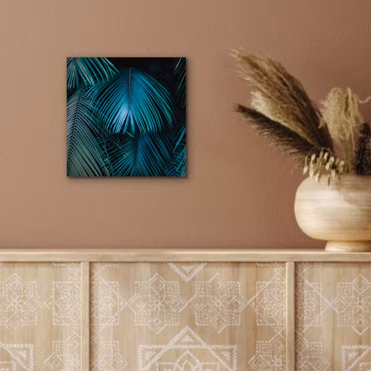 Palmblad - Tropisch - Natuur - Jungle aluminium wit klein -sfeer4