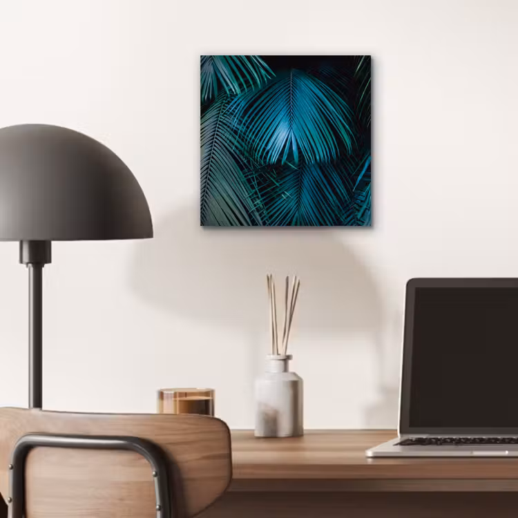 Palmblad - Tropisch - Natuur - Jungle aluminium wit klein -sfeer5