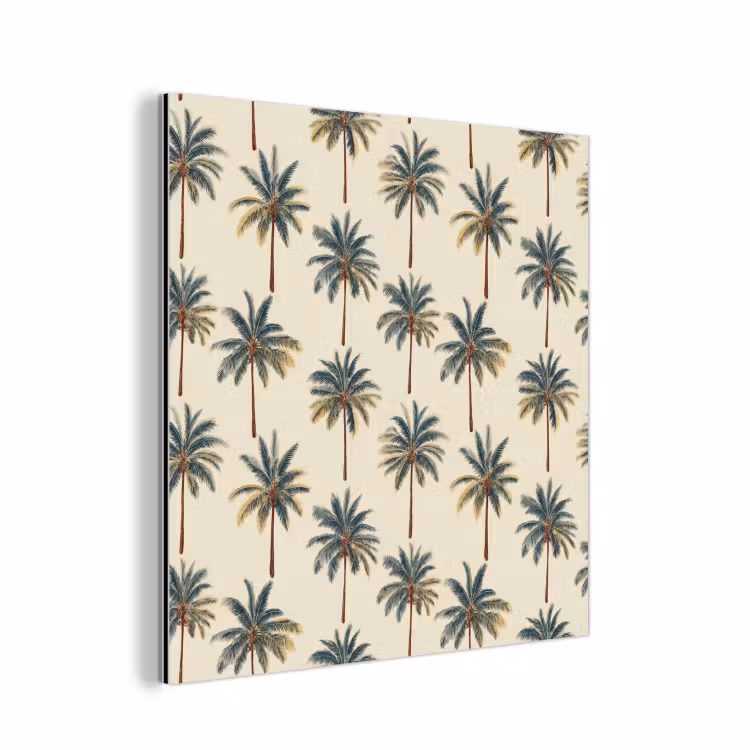 Palmbomen - Tropisch - Groen aluminium wit klein 46 -3d