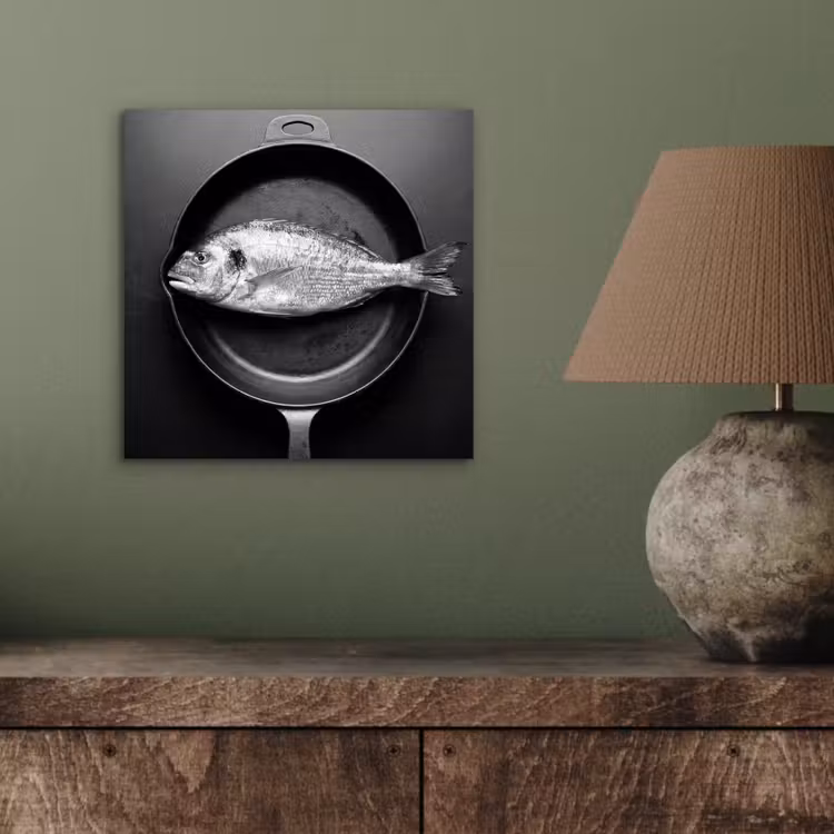 Pan - Vis - Zwart - Wit aluminium wit klein -sfeer2