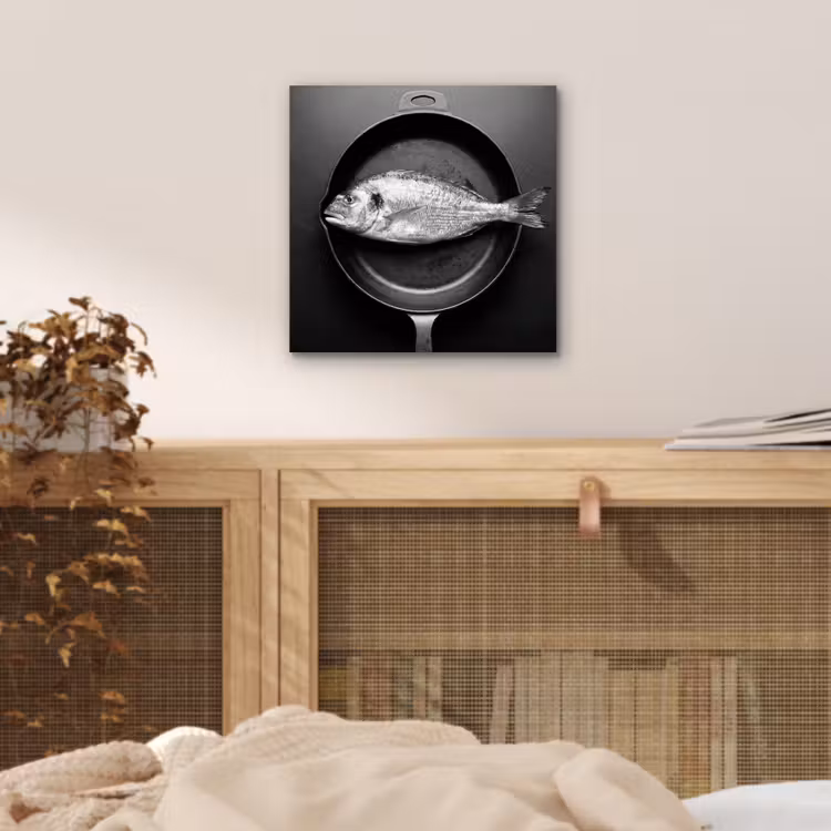 Pan - Vis - Zwart - Wit aluminium wit klein -sfeer3