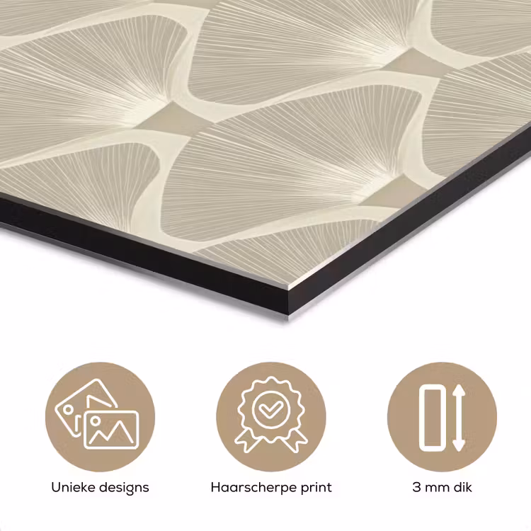 Paneel - Ginkgo - Zand aluminium wit klein 46 -closeup_NL