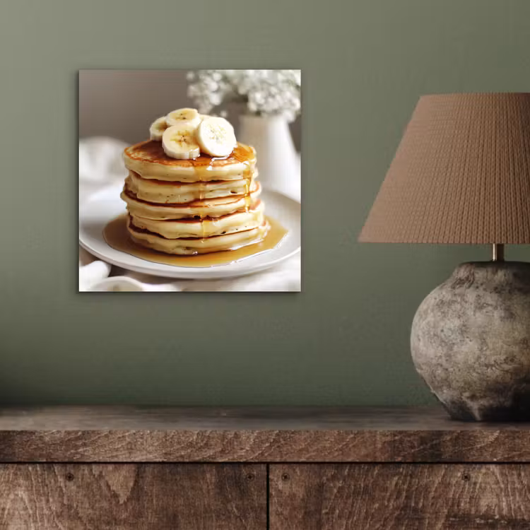 Pannenkoeken - Banaan - Siroop - Wit - Beige aluminium wit klein -sfeer2