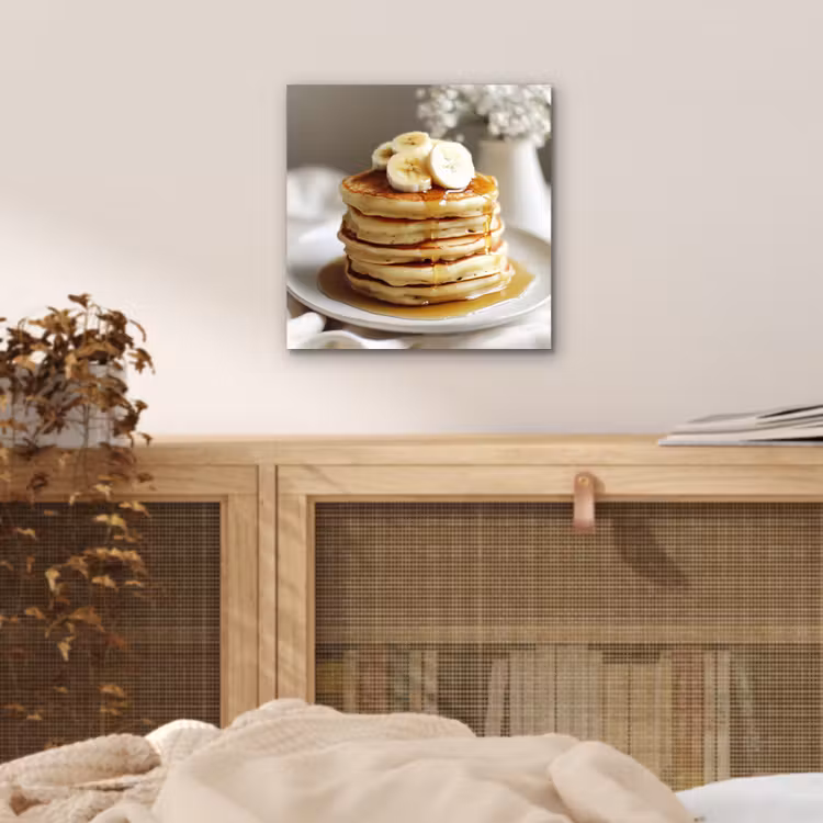 Pannenkoeken - Banaan - Siroop - Wit - Beige aluminium wit klein -sfeer3