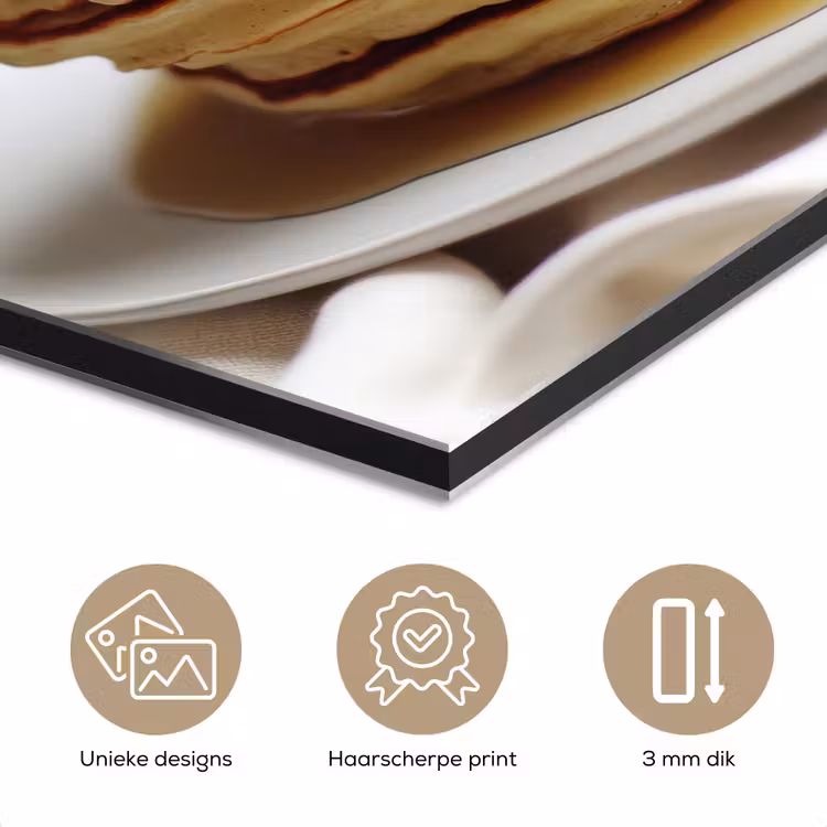 Pannenkoeken - Banaan - Siroop - Wit - Beige aluminium wit klein -closeup_NL