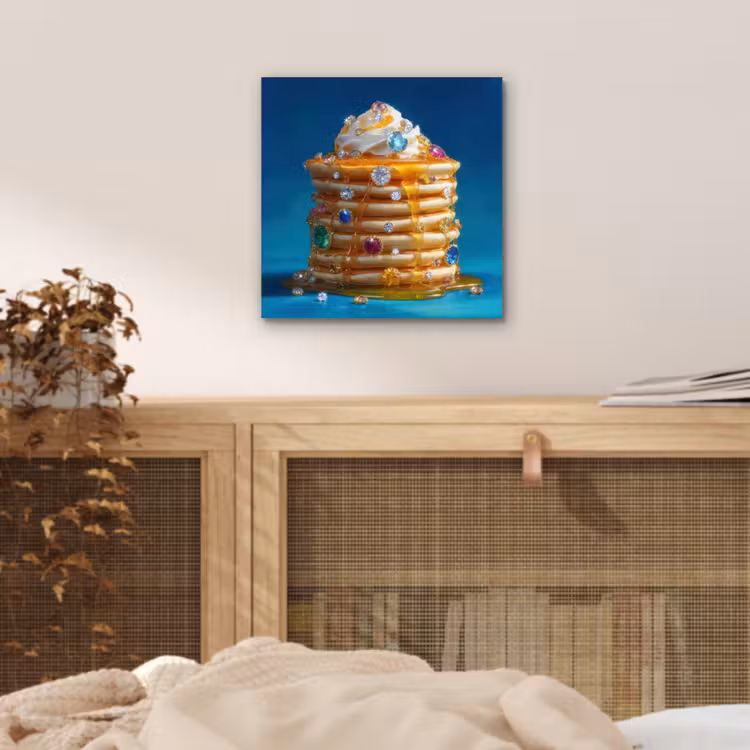 Pannenkoeken - Steentjes - Glitter - Slagroom aluminium wit klein -sfeer3