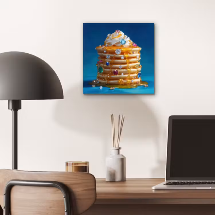 Pannenkoeken - Steentjes - Glitter - Slagroom aluminium wit klein -sfeer5