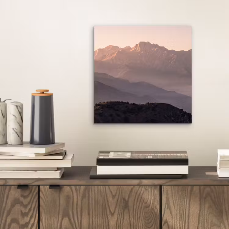 Panorama - Landschap - Bergen aluminium wit klein -sfeer1