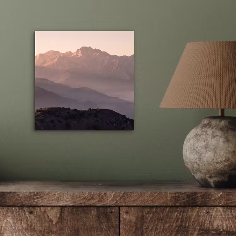 Panorama - Landschap - Bergen aluminium wit klein -sfeer2