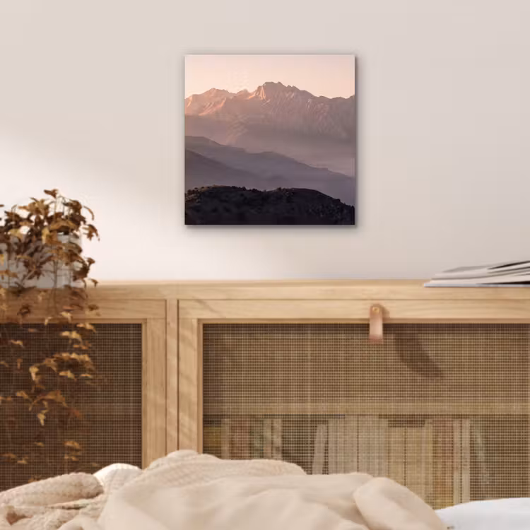 Panorama - Landschap - Bergen aluminium wit klein -sfeer3