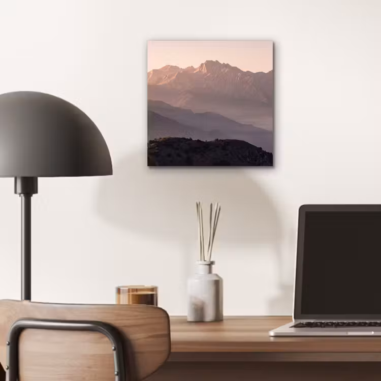 Panorama - Landschap - Bergen aluminium wit klein -sfeer5