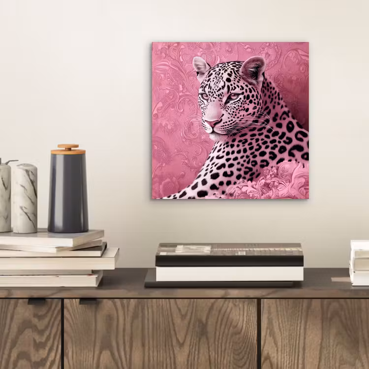 Panter - Luxe - Roze aluminium wit klein -sfeer1