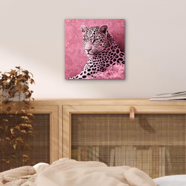 Panter - Luxe - Roze aluminium wit klein -sfeer3