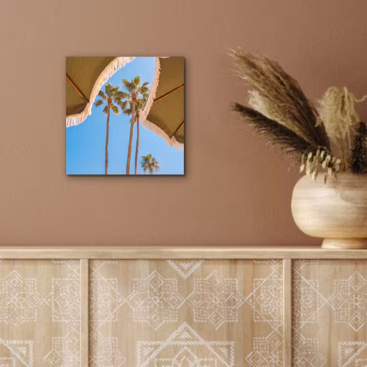 Parasol - Groen - Franjes - Zomer - Tropisch aluminium wit klein -sfeer4