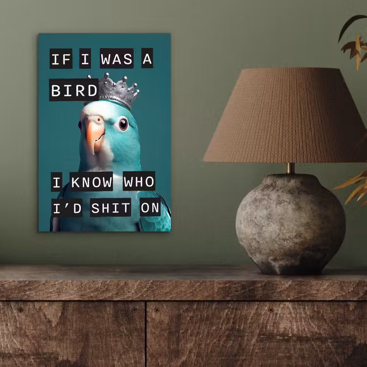 Parkiet - Turquoise - Quotes - Decoratie aluminium wit klein -sfeer2