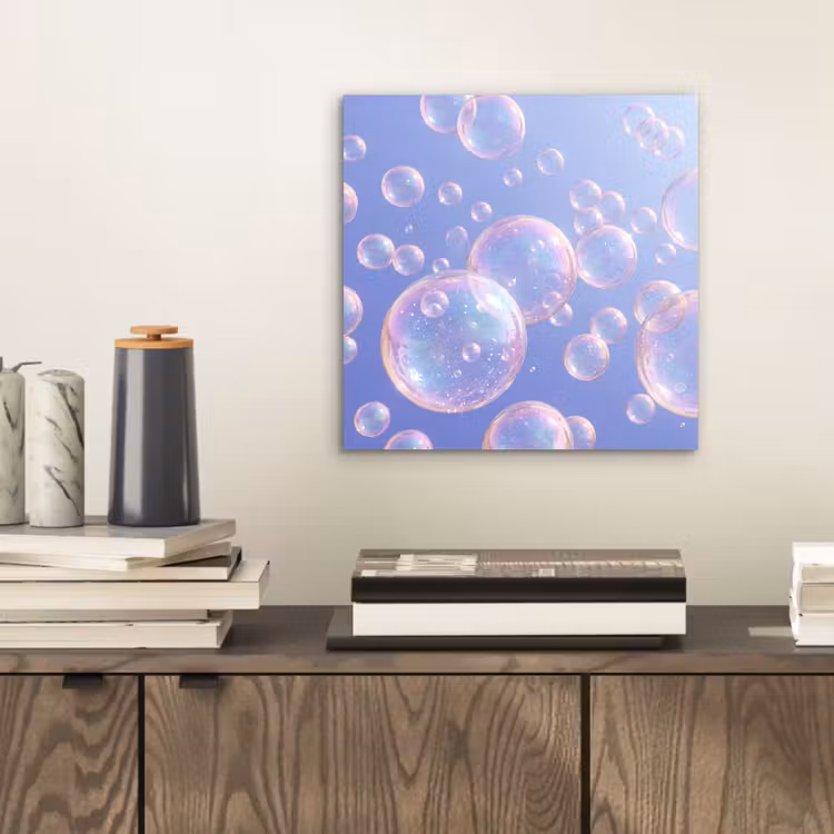 Pastel - Bubbels - Dromerig aluminium wit klein -sfeer1