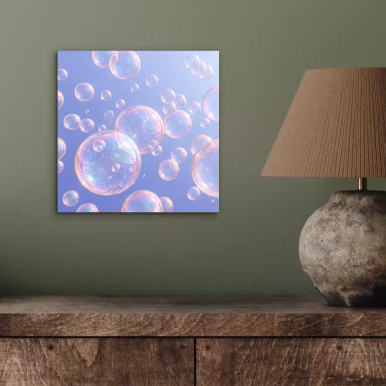 Pastel - Bubbels - Dromerig aluminium wit klein -sfeer2