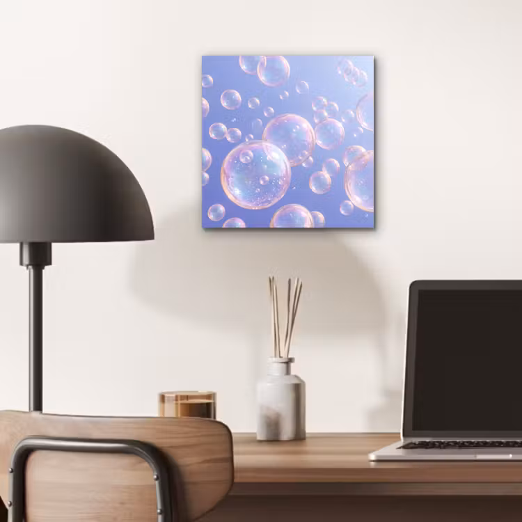 Pastel - Bubbels - Dromerig aluminium wit klein -sfeer5