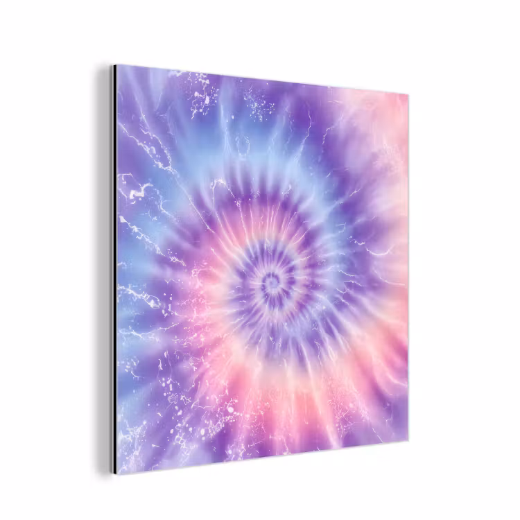 Pasteltinten - Paars - Spiraal - Marmer aluminium wit klein -3d