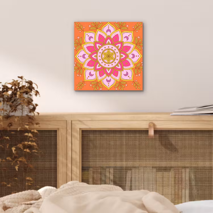 Patroon - Bloemmotief - Decoratie - Abstract - Roze aluminium wit klein -sfeer3
