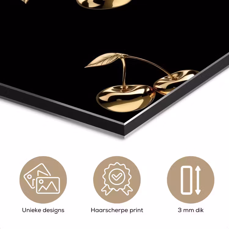 Patroon - Kersen - Goud - Chrome aluminium wit klein -closeup_NL
