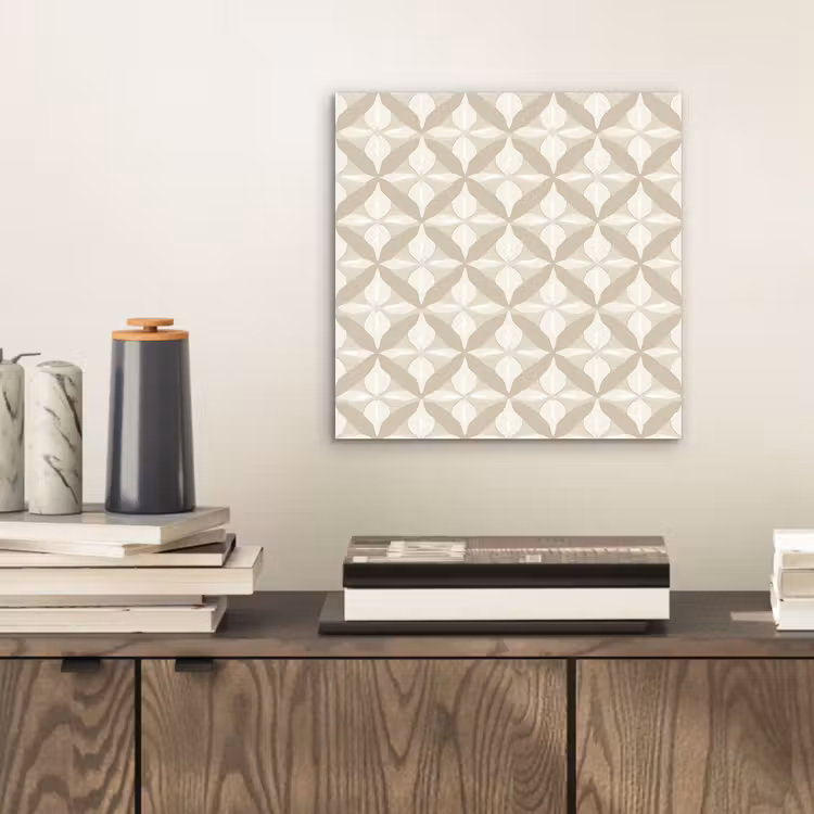 Patroon - Klassiek - Beige aluminium wit klein 46 -sfeer1