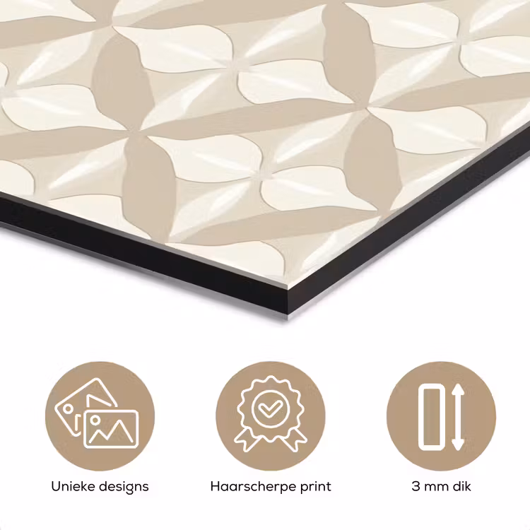 Patroon - Klassiek - Beige aluminium wit klein 46 -closeup_NL