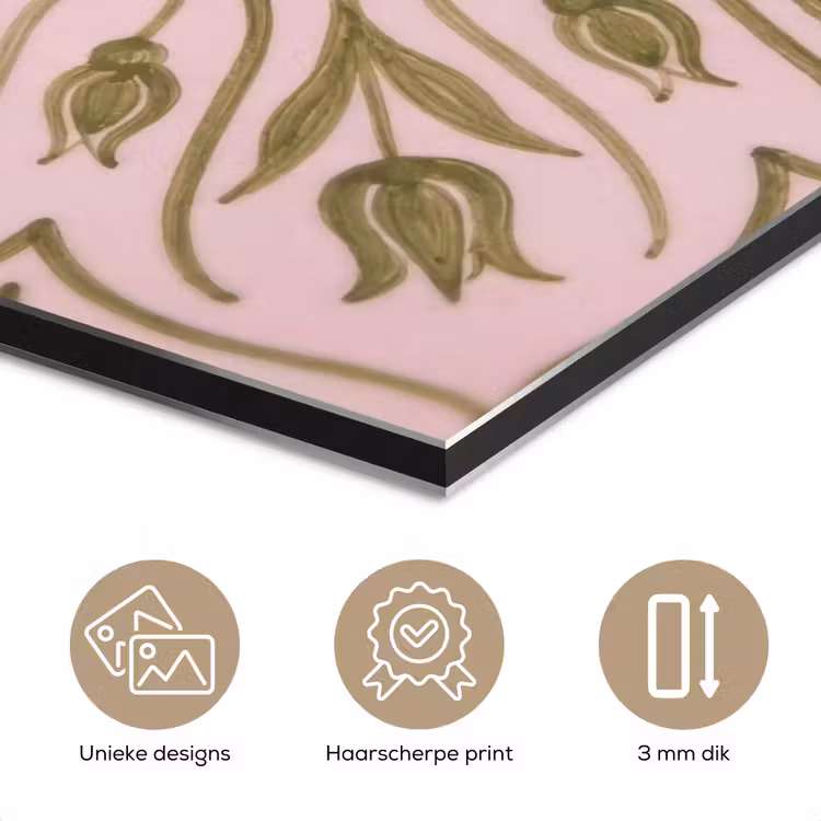 Patroon - Mandala - Decoratie - Abstract - Groen aluminium wit klein -closeup_NL
