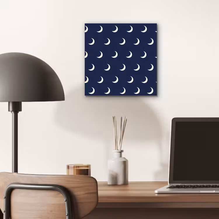 Patroon - Manen - Blauw aluminium wit klein 46 -sfeer5