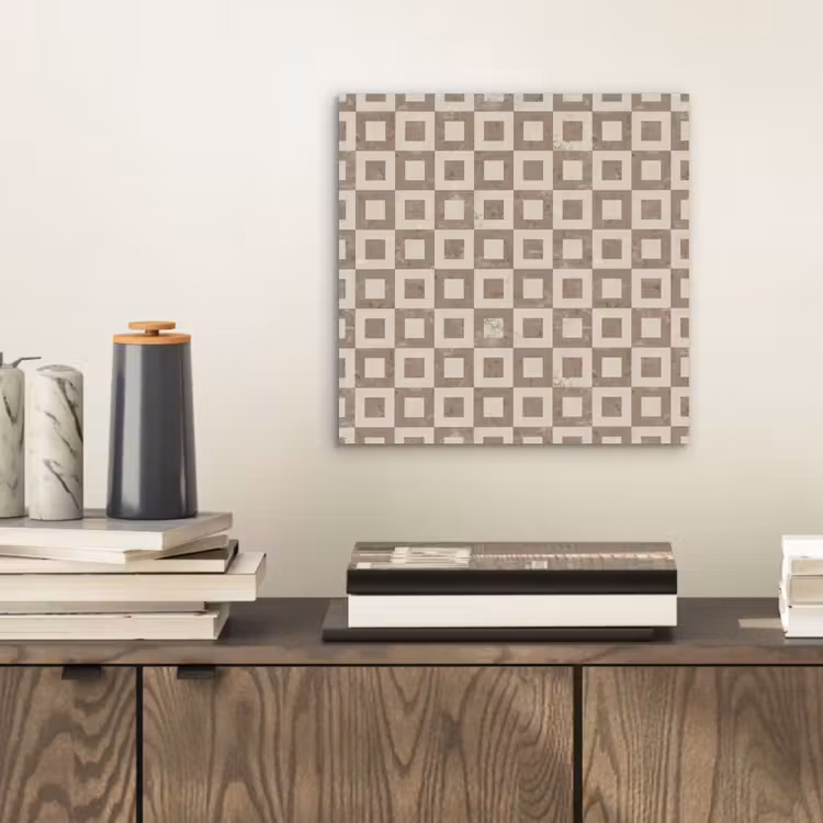 Patroon - Marmer - Beige aluminium wit klein 46 -sfeer1