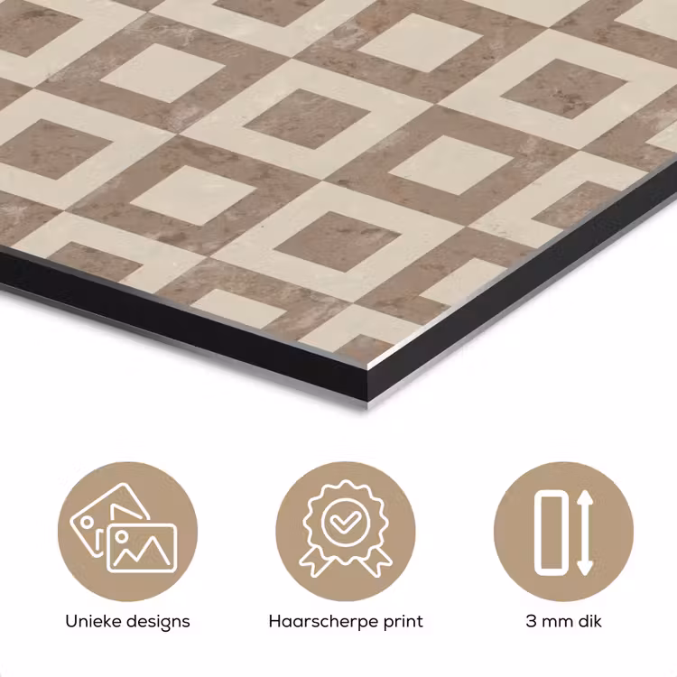 Patroon - Marmer - Beige aluminium wit klein 46 -closeup_NL