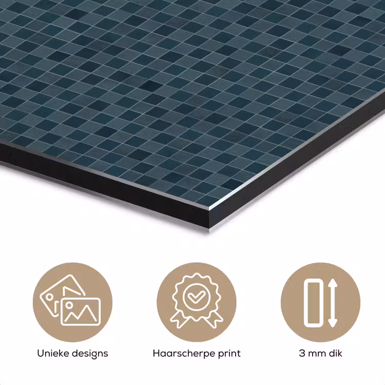 Patroon - Mozaïek - Groen aluminium wit klein 46 -closeup_NL