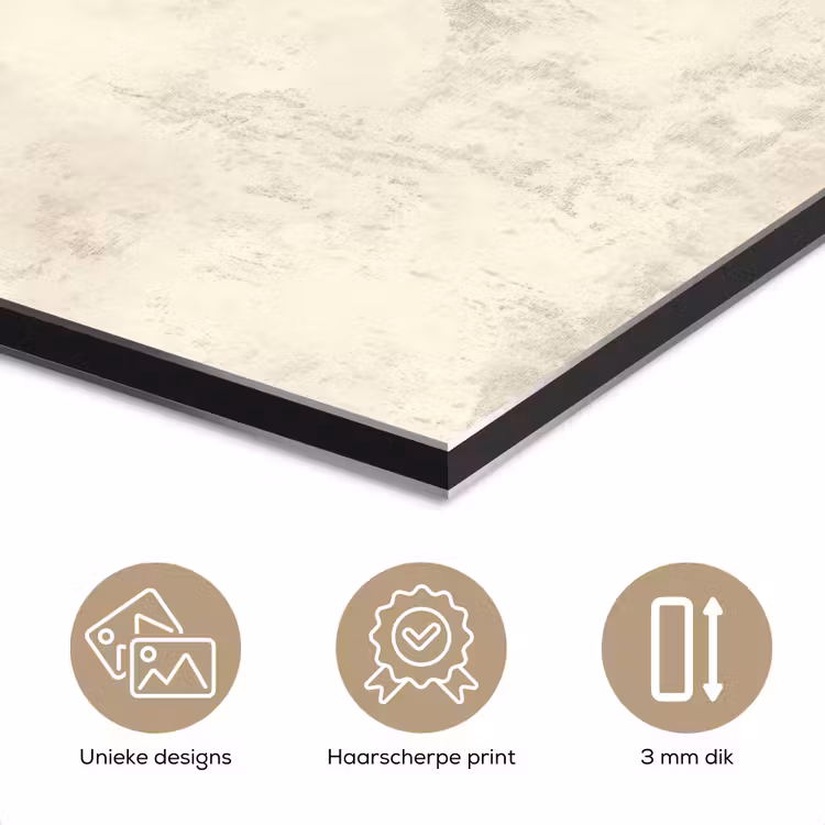 Patroon - Organisch - Beige aluminium wit klein 46 -closeup_NL