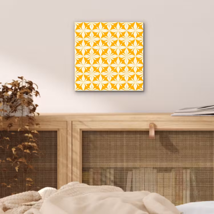 Patroon - Retro - Geel aluminium wit klein 46 -sfeer3