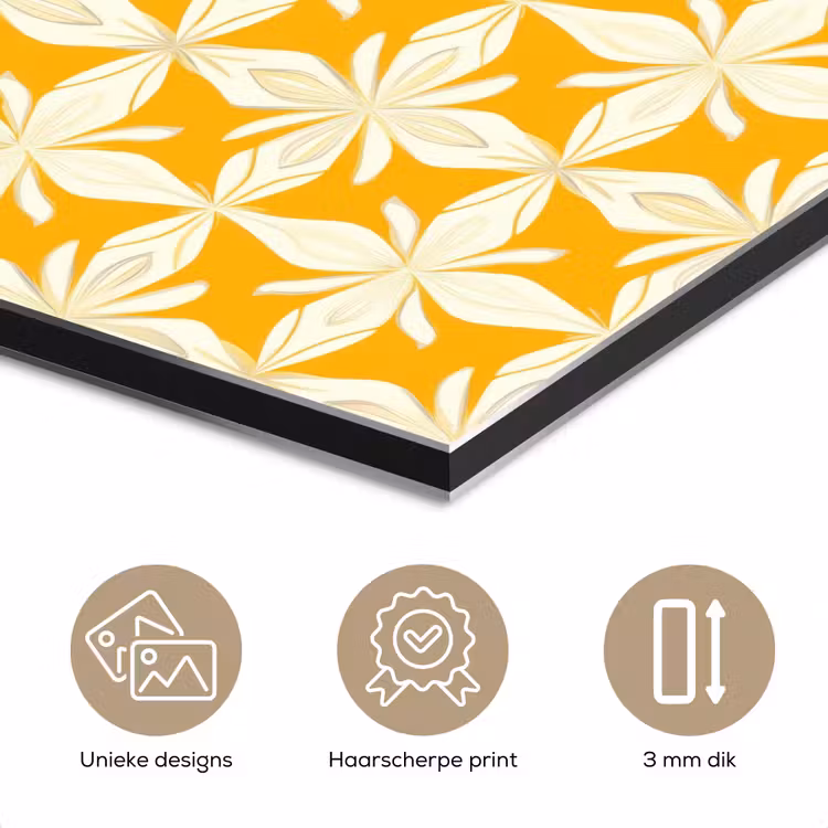 Patroon - Retro - Geel aluminium wit klein 46 -closeup_NL