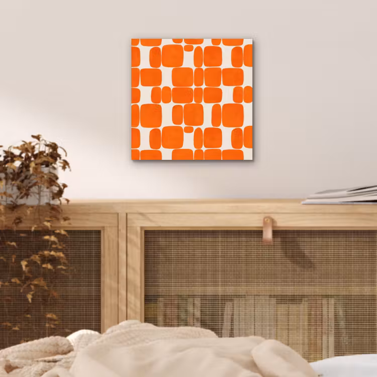 Patroon - Retro - Oranje aluminium wit klein 46 -sfeer3
