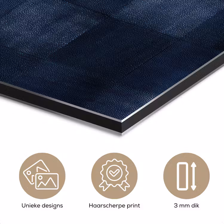 Patroon - Ruit - Marineblauw aluminium wit klein 46 -closeup_NL