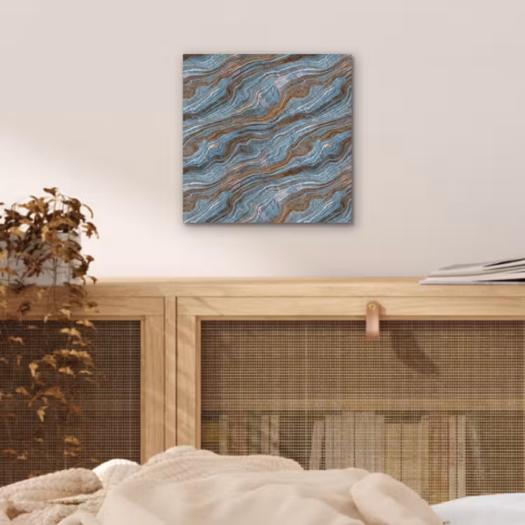 Patroon - Steen - Blauw aluminium wit klein 46 -sfeer3