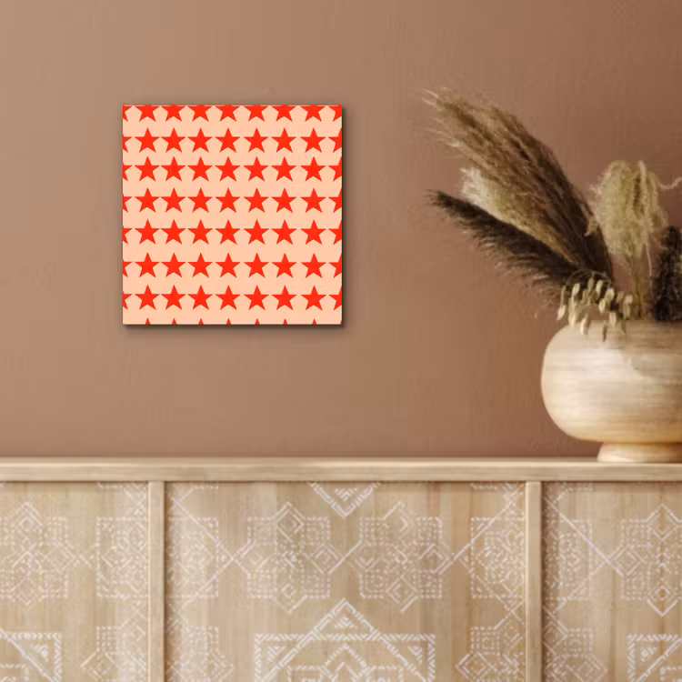 Patroon - Sterren - Rood aluminium wit klein 46 -sfeer4