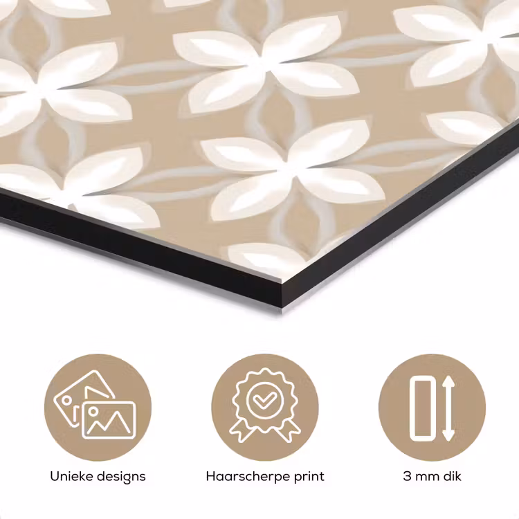 Patroon - Symmetrisch - Beige aluminium wit klein 46 -closeup_NL