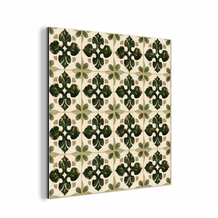 Patroon - Tegel - Groen aluminium wit klein 46 -3d