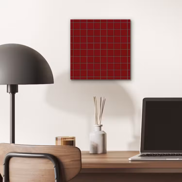 Patroon - Tegels - Burgundy aluminium wit klein 46 -sfeer5