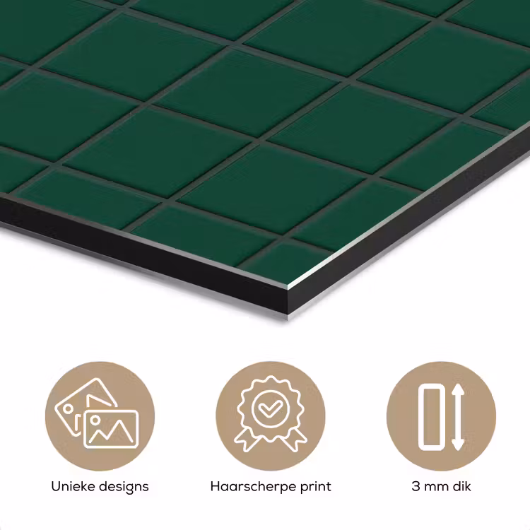 Patroon - Tegels - Dennen - Groen aluminium wit klein 46 -closeup_NL