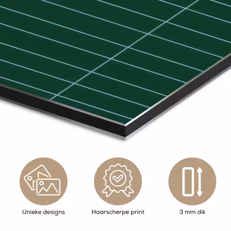 Patroon - Tegels - Donkergroen aluminium wit klein 46 -closeup_NL