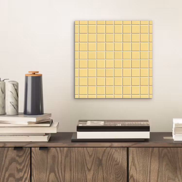 Patroon - Tegels - Geel aluminium wit klein 46 -sfeer1