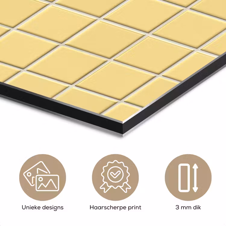 Patroon - Tegels - Geel aluminium wit klein 46 -closeup_NL